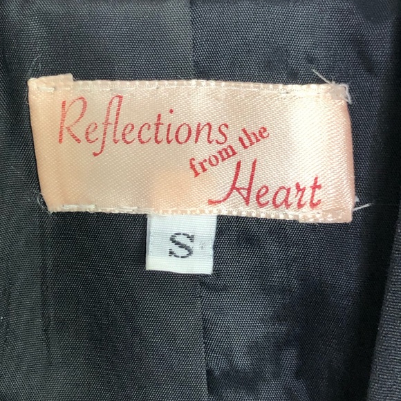 Reflections from the heart color fabric black jacquard blazer - Picture 8 of 12